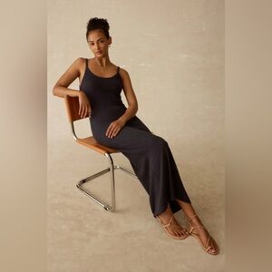 Faherty Natural Sunwashed Slub Charcoal Tank Dress 
Size Medium